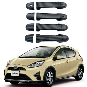 11-20 Toyota Aqua Prius C üçün qara qapı qolu, lif naxışlı modifikasiya