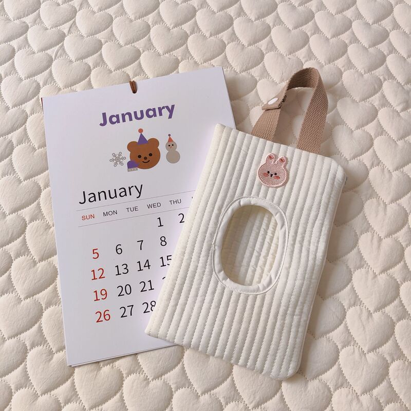 韓国版刺繍小動物アニメかわいいティッシュ収納車用ウェットティッシュ|undefined