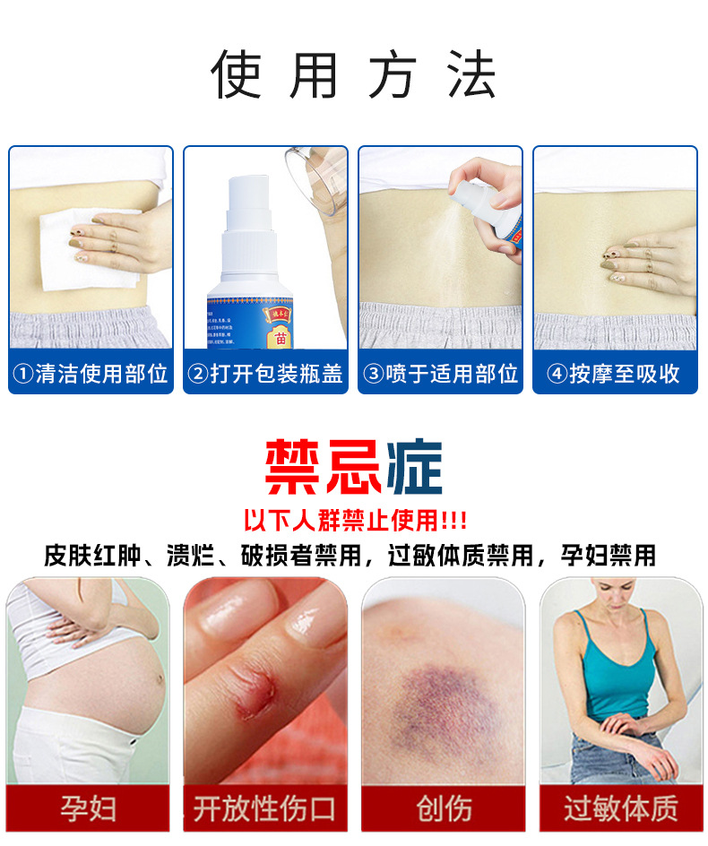 Miao Fang Tou Gu Liquid Spray 60ml External Herbal Spray for Neck Shoulder Waist and Legs in use