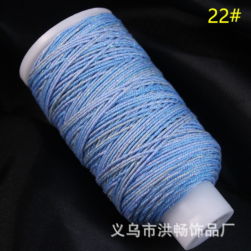 段染手搓棉线加金藏式星空渐变色 diy手工编织项链手链吊坠文玩绳|undefined