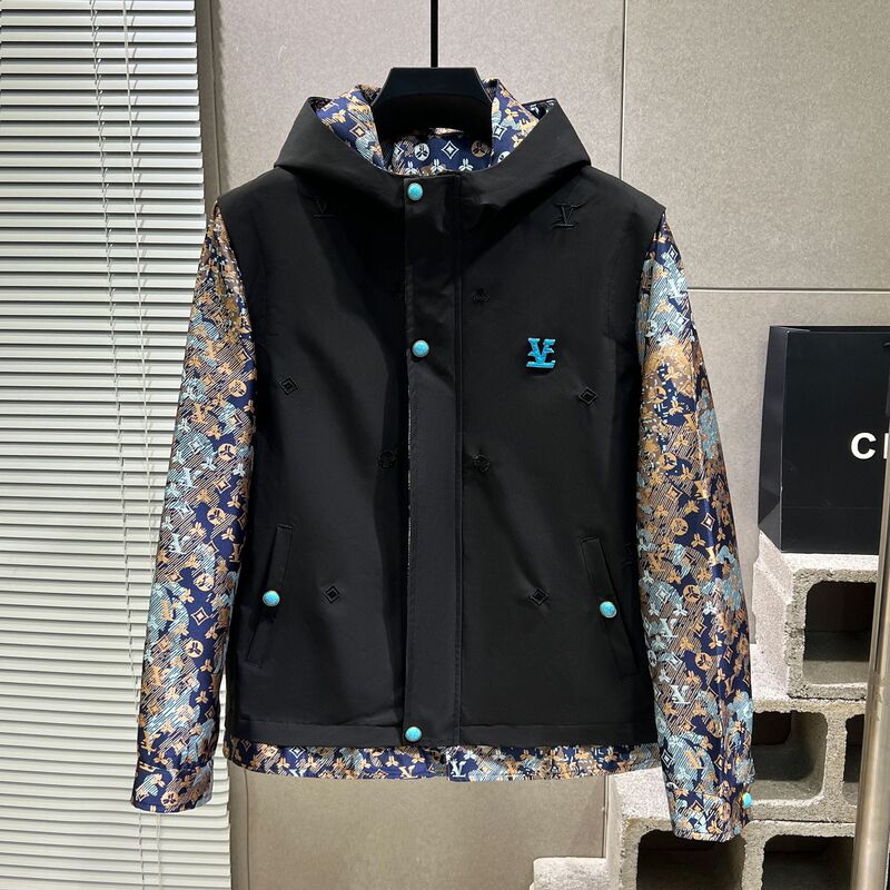 Spring and Autumn New Fashion Jacket Men's European Station Fashion Brand Camouflage Print Youth Slim-fit Hooded Jacket Men