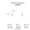 Fashionable diamond from pearl, accessory, zirconium, earrings, jewelry, ear clips, Korean style, 2021 collection, silver 925 sample, internet celebrity