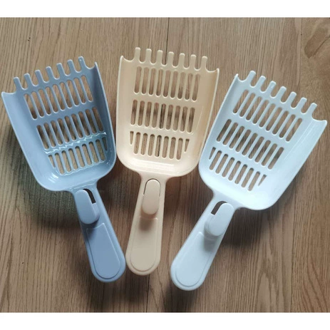 Прямые поставки с завода: утолщенный совок для кошачьего туалета с антипригарным дном и мелкими отверстиями, большой совок для уборки за кошками, избавляющий от проблем с прилипанием и легкого разбивания.