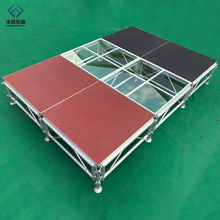 防滑板活动拼装舞台 婚庆庆典活动舞台 圆形铝合金舞台