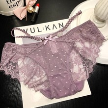 禁欲系夏薄款无痕内裤女生蕾丝纯欲甜美性感透气非 纯棉女士内裤