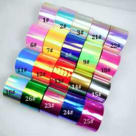 美甲极光玻璃纸七彩镭射纸