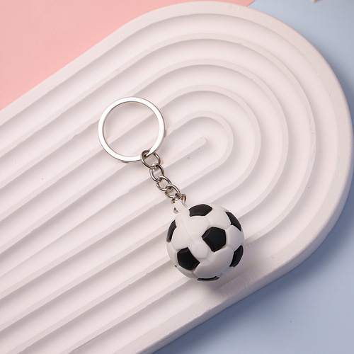 Creative simulation football keychain ball series basketball keychain small pendant figurine promotional gift wholesale