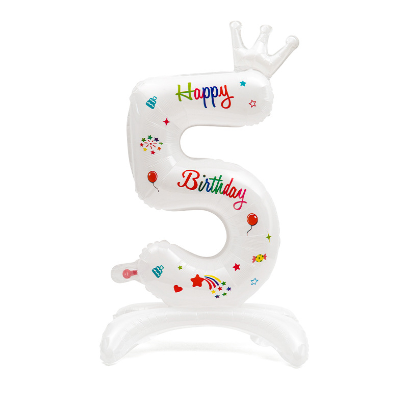White digital children's balloon