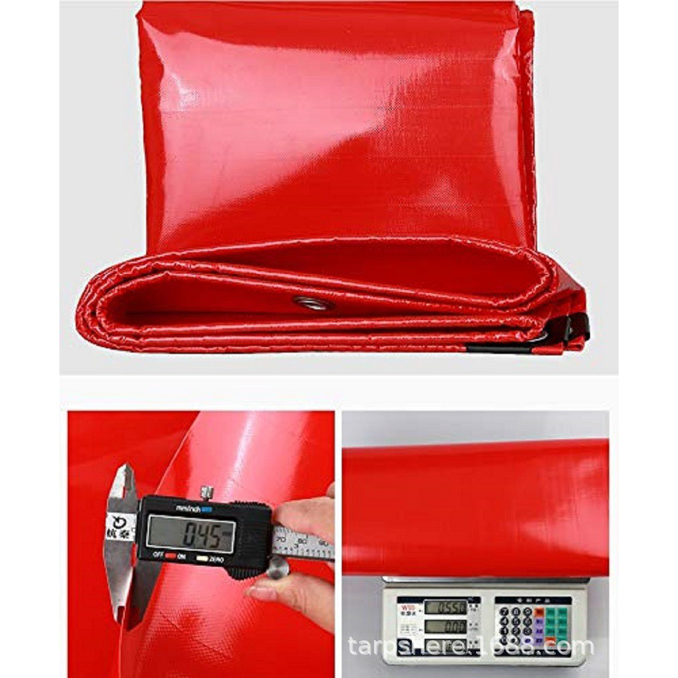 红色加厚PVC涂塑篷布 工厂卡车货场防雨布 阻燃耐寒三防油布