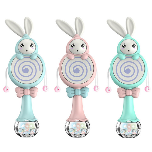 New baby toy rattle newborn baby tambourine 6-12 months old rabbit hand rattle toy gift