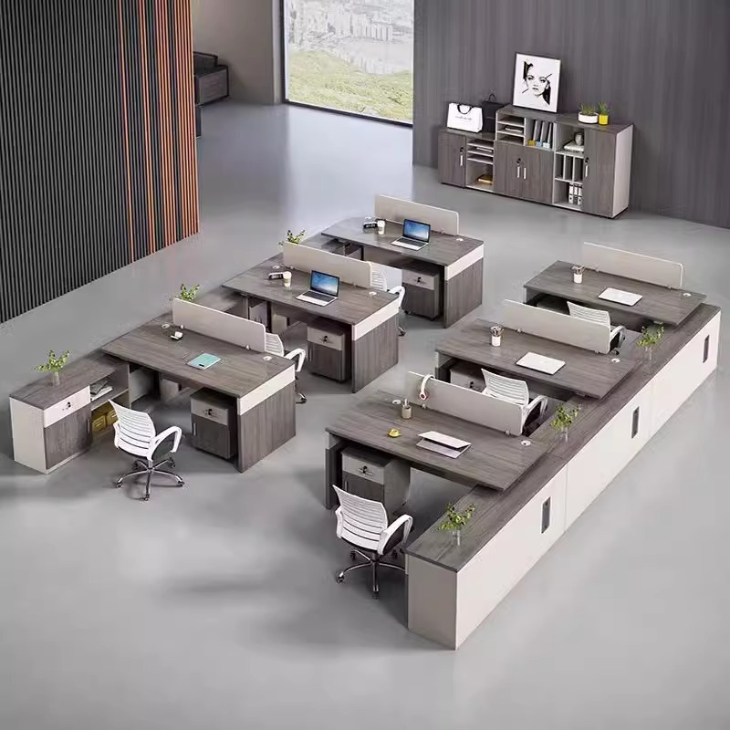E0 環境保護会社オフィスデスクオフィスシンプルモダンダブルスタッフスタッフデスクスーパーバイザーハイキャビネット会計付き|undefined