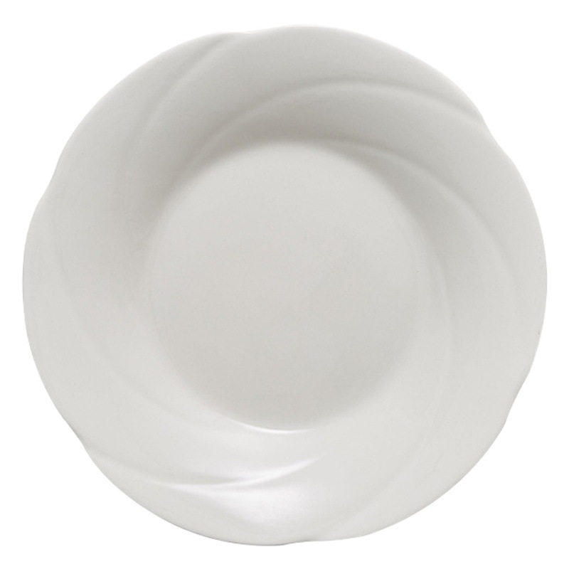 Cerámica Blanca Pura loto flotante placa baja loto flotante plato profundo blanco puro Hotel vajilla plato caliente plato de fruta plato creativo