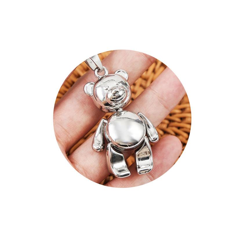 [Small wholesale]Necklace Pendant parts Little Bear Pendant)personality sweater chain clavicle parts