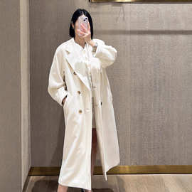 岚家丨M家101801羊绒大衣女款2025新款经典驼色中长款毛呢外套女