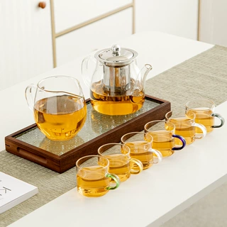 中式耐热玻璃茶具套装功夫茶具家用泡茶茶壶喝茶品茗杯茶道零配件