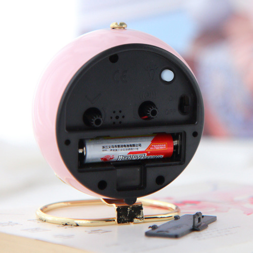 【Same Style Low Price】Metal Alarm Clock Creative Silent Children's Electronic Alarm Clock Simple Living Room Bedroom Student Night Light Stopwatch