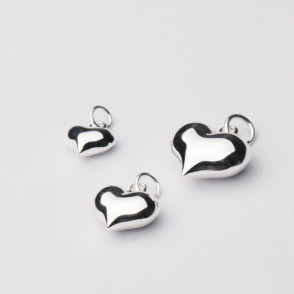 Трёхмер pendant сердцеобразный, ручка, ожерелье, anklet, бусины, аксессуары, образец серебро 925, ручная работа