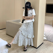 萝卜大叔半身裙女碎花裙2025新款高腰垂感韩版中长款休闲开叉长裙