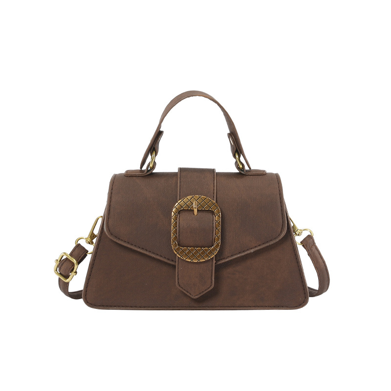 Este año popular bolso de brazo 2024 nueva moda francesa hebilla de cinturón decoración de hombro mochila retro bolso de hombro