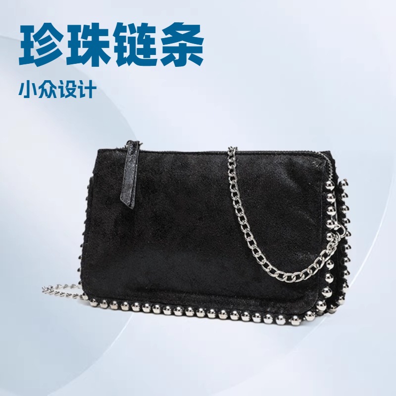 Z家女包跨境风潮2024新款豹纹铆钉饰迷你单肩斜挎包钱包小众设计
