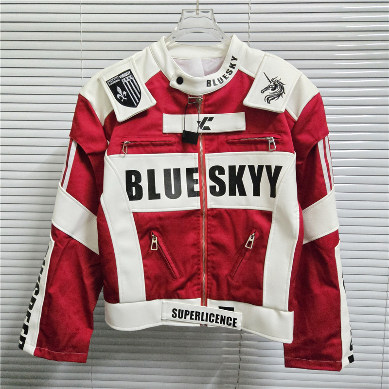 2026 Autumn New Collection: Versatile American Retro High-End Motorcycle Jacket with a Simple Stand-Up Collar, Unisex Style