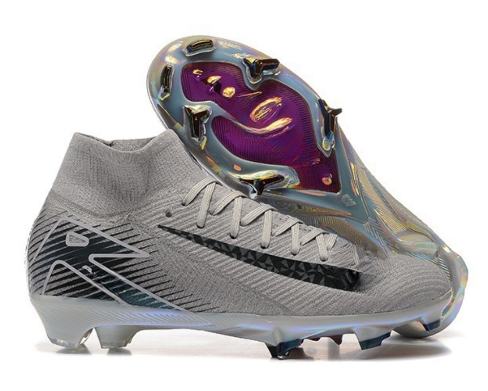 Comercio exterior nuevo Assassin 16 zapatos de fútbol competencia profesional zapatos de alta altura construidos totalmente cojín impermeable de punto zapatos de fútbol FG