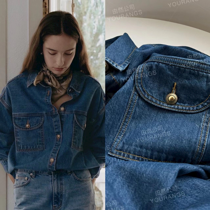 26 Early Spring New Styles, Practical and Aesthetically Pleasing, the Ideal Denim Shirt Bl Two-Way Wear Retro Jacket