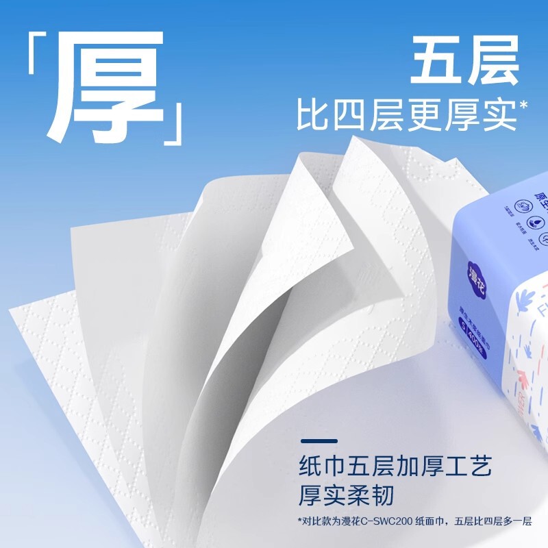 漫花抽纸巾大包整箱加厚面巾纸宿舍家用实惠装擦手卫生纸抽可擦|undefined
