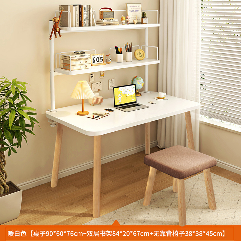 家庭用デスクシンプルコンピュータデスク簡易本棚部屋テーブルと椅子のレンタル部屋北欧のレンタルデスク|undefined