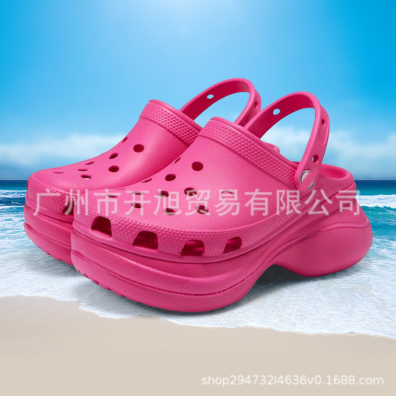 Thick bottom star whale Cross hole shoes women high heel heightening women sandals outside wear non-slip beach shoes wholesale Thick bottom star whale Cross hole shoes women high heel heightening women sandals outside wear non-slip beach shoes wholesale