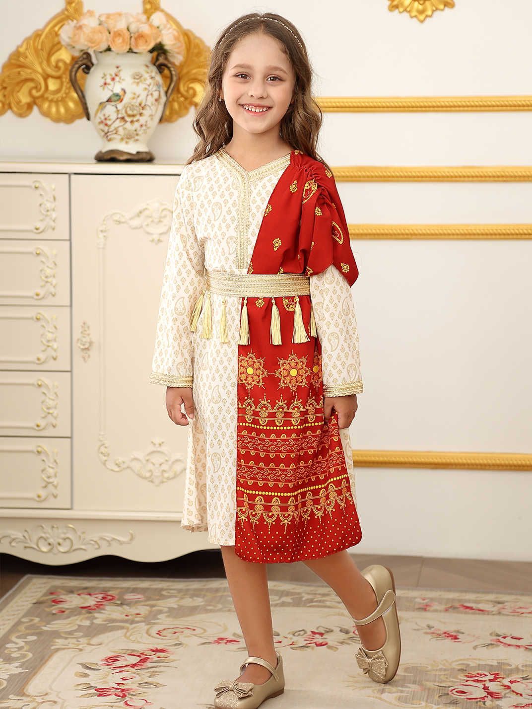 Comercio exterior vestido de niña característica estilo nacional vestido de boda vestido de niños transfronterizo nuevo vestido de ropa infantil