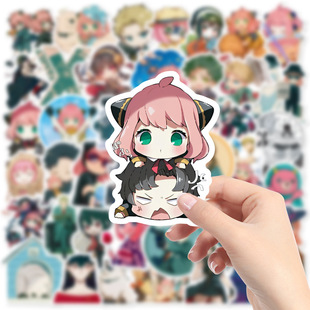 50 spy play house stickers luggage hand computer phone case helmet children stickers spy family