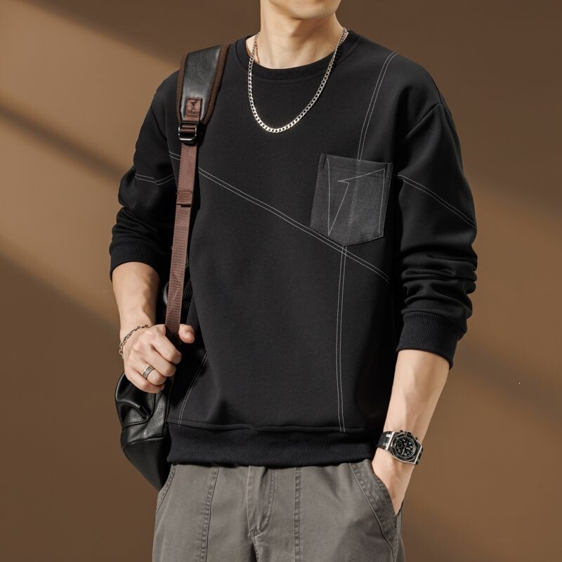 New oversized sweatshirt for men, autumn and winter trendy loose-fit round-neck long-sleeve top, casual student style, plus size New oversized sweatshirt for men, autumn and winter trendy loose-fit round-neck long-sleeve top, casual student style, plus size