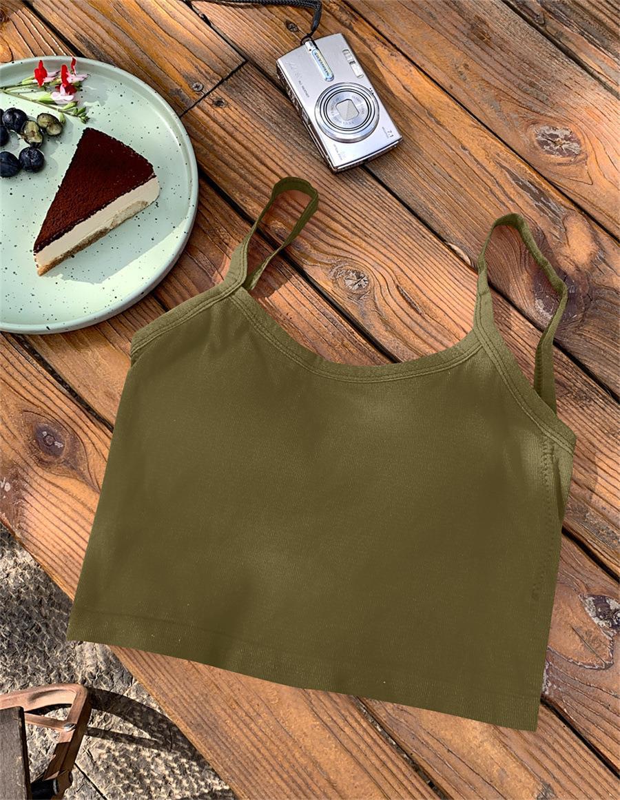 Belleza espalda camisola de las mujeres taza fija interior y exterior desgaste sexy Hot Girl backless camisola base tubo superior chaleco