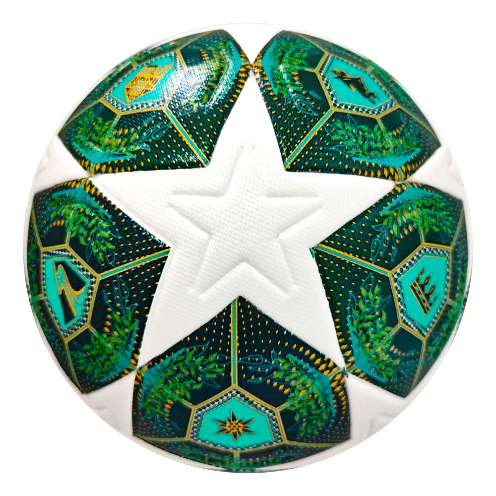 Balón de Fútbol Personalizado de la Copa de Europa, Tamaño 5 y 4, PVC Cosido a Máquina, Cuero PU, Venta Directa de Fábrica, Balón de Fútbol Infantil Transfronterizo