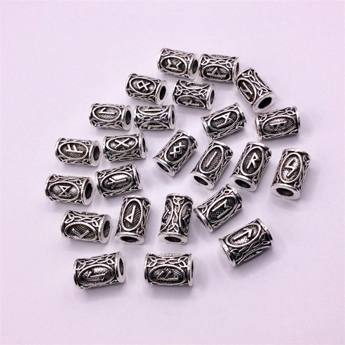 Hot Selling Wholesale Dreadlock Button Hair Extension Rings Norwegian Viking Character Beard Beads Beaded African Dreadlock Hair Accessories
