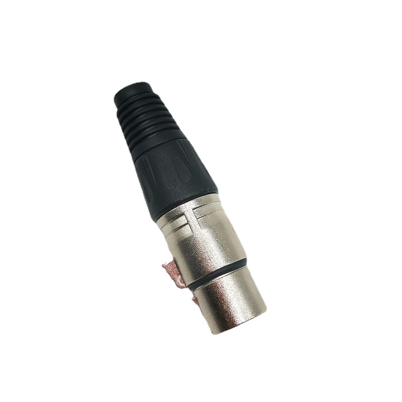 瑞士镀镍卡侬头三芯XLR 平衡卡农头话筒麦克母工业电源插头