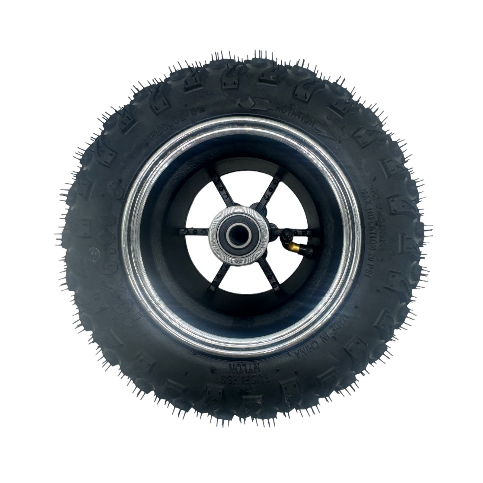 Small Harley 10X6.00-6 Vacuum Off-Road Tubeless Tire Brake Disc Wheel 12mm Axle Hole 10inch