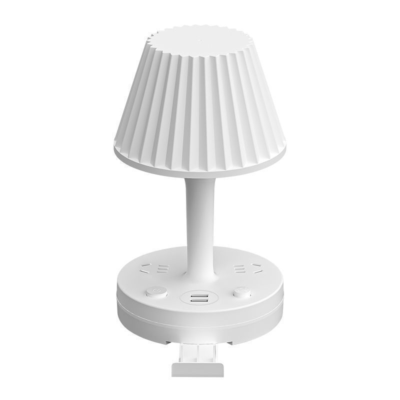Lámpara de escritorio multifuncional enchufe de lámpara de cabecera protector de ojos integrado luz de cabecera de cama multi-engranaje luz fría y cálida doméstica LED lámpara de dormitorio al por mayor