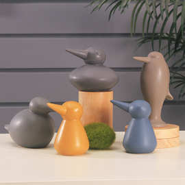 ins风创意可爱北欧装饰摆件陶瓷装饰品小鸟摆件啄木鸟小摆件陶瓷