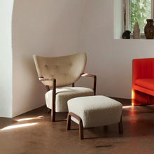戈尔曼创意羊羔绒单人沙发椅北欧wulff ATD设计师休闲椅