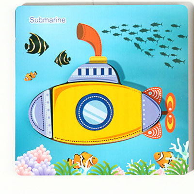 Bebé niños 1-2-3D años de edad la mitad de madera tridimensional rompecabezas bebé educación temprana inteligencia práctica mano ojo niños y niñas Juguetes