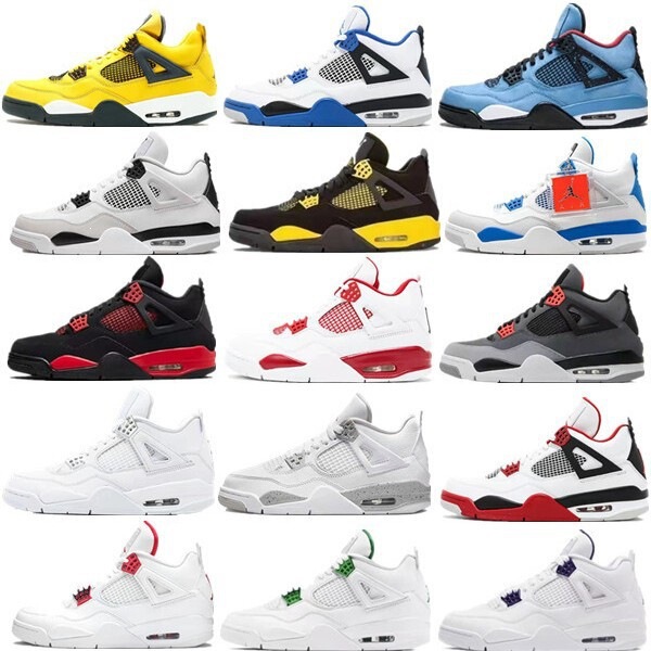Putian shoe factory directly supplies AJ4 electric mother yellow, black, red, white cat, white Oreo, black cat Jordan 4 men's and women's basketball shoes Putian shoe factory directly supplies AJ4 electric mother yellow, black, red, white cat, white Oreo, black cat Jordan 4 men's and women's basketball shoes