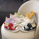 Children's Shoes Boys Canvas Shoes 2024 Spring and Autumn New Girls White Shoes All-match Casual Shoes Large Children's Sneakers
