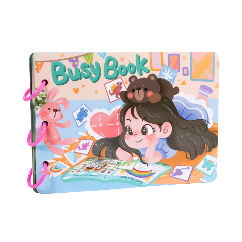 Nuevo libro transfronterizo silencioso pegatino libro ocupado Tesoro de niños pegatinas hechas a mano Montessori juguetes de iluminación de educación temprana image 4