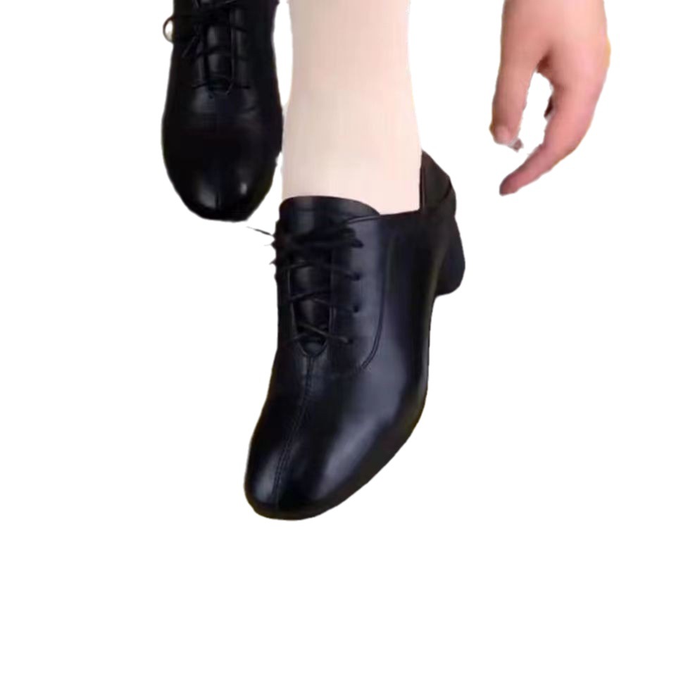 Zapatos de una sola capa de tacón grueso zapatos de mujer de cuero suave real primavera nueva moda zapatos de cuero pequeños de tacón medio zapatos de mujer de boca profunda zapatos de mamá