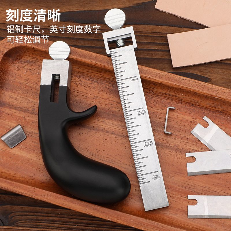 Mango de aluminio cortador de cinturón de cuero máquina de corte de cuerda de cuero DIY costura a mano herramienta de Arte de cuero cortador de tira