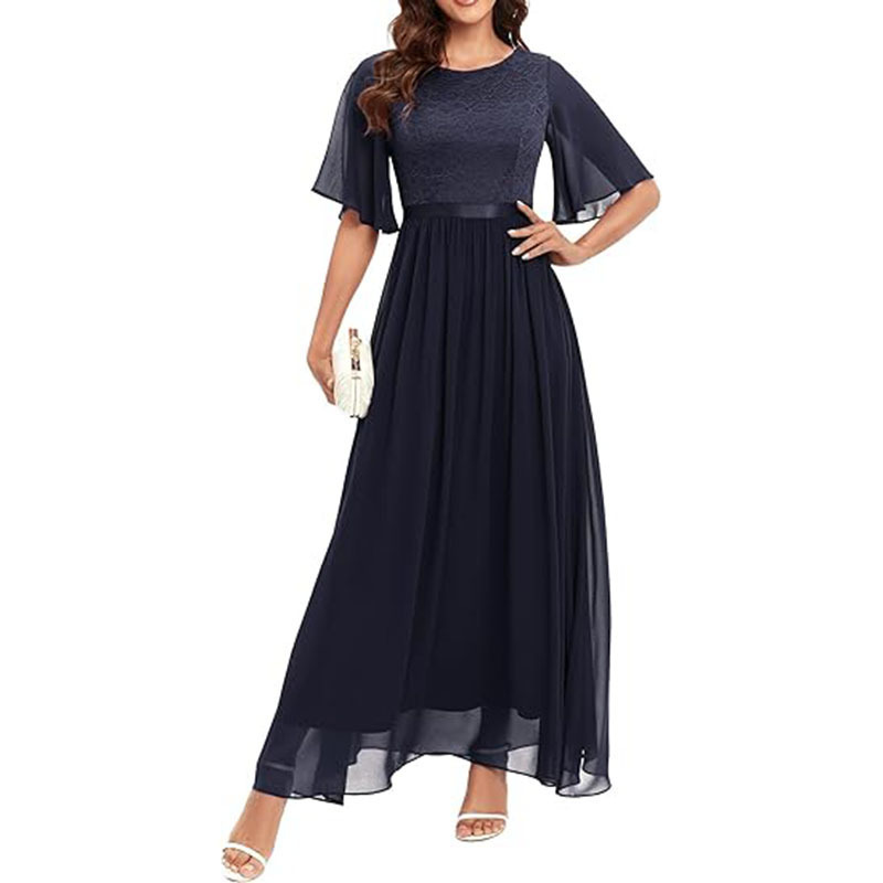 European and American Evening Dresses 2026 New Women's Lace Bridesmaid Formal Evening Gown Ball Chiffon Wedding Guest Dress European and American Evening Dresses 2026 New Women's Lace Bridesmaid Formal Evening Gown Ball Chiffon Wedding Guest Dress