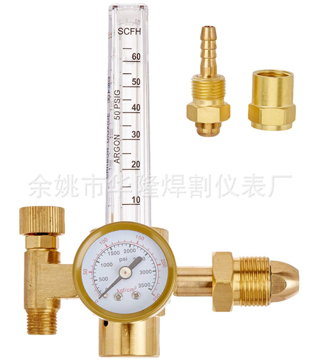 AR191全铜氩气表 氩气减压阀 减压器 外牙 出口型氩气表