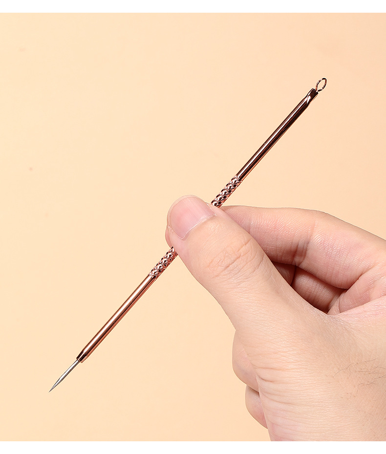 LMLTOP Acne Needle Set, Pointed Tip Pressure ring Acne Needle, Comedone Needle, Long and Short Needle 2-piece Set SY554 undefined